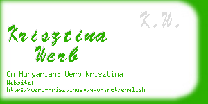 krisztina werb business card